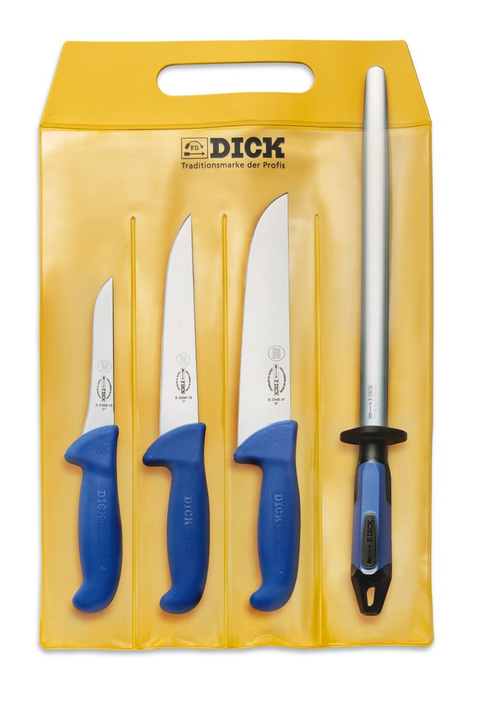 F. DICK Messer Set ErgoGrip 4-teilig (3 Fleischermesser, Produktbild 