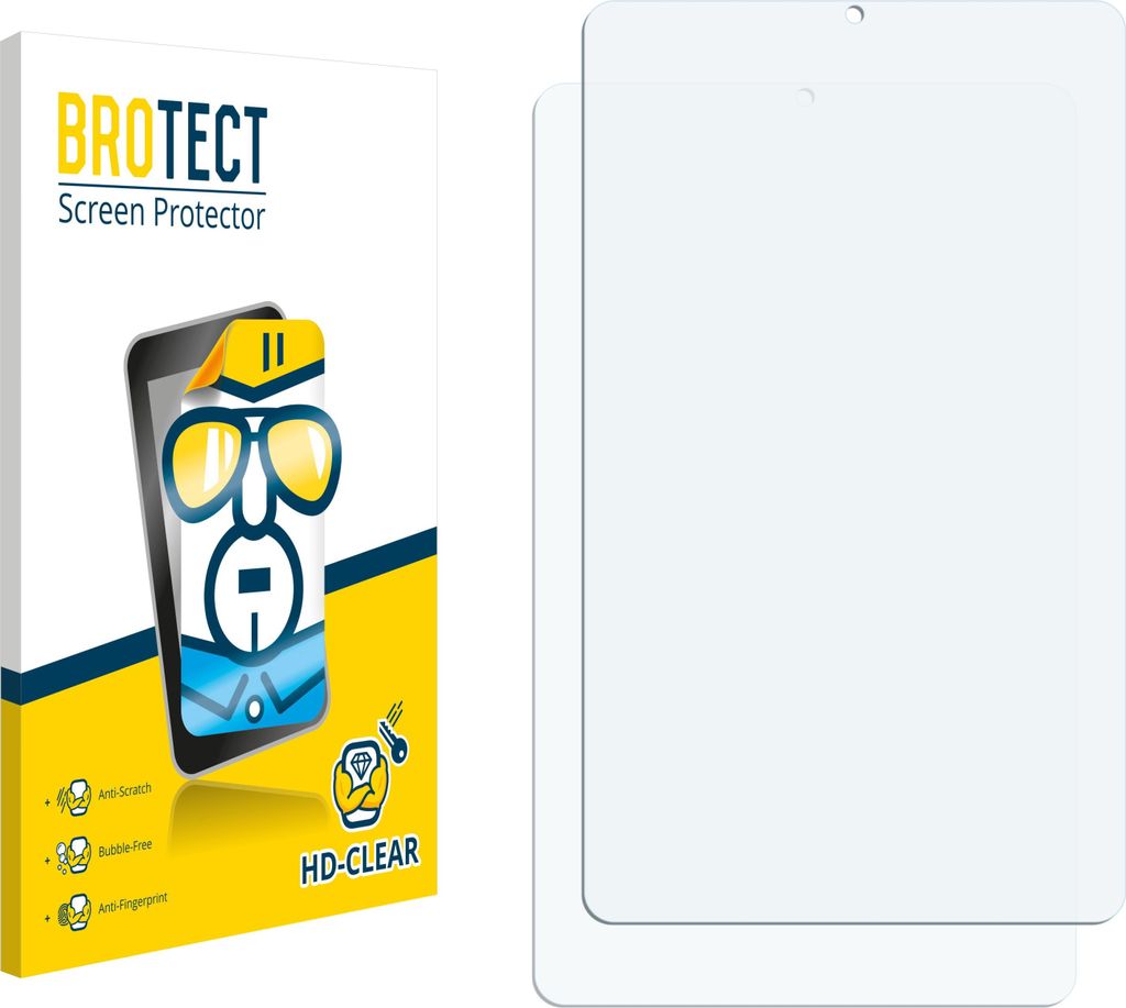 2x Für Honor Pad X7 Schutzfolie BROTECT Displayschutz Display Schutz Folie Klar Transparent