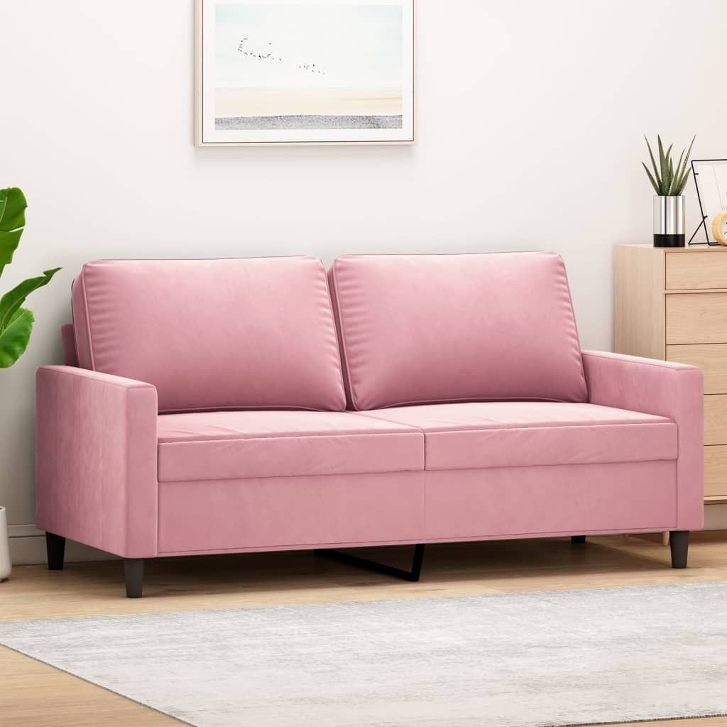 2-Sitzer-Sofa Rosa 140 cm Samt , Schlafsofas 2024 Neu