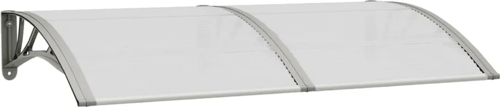 Offerta Pensilina 150x75 Grigia - Baldacchino Policarbonato Anti-Pioggia