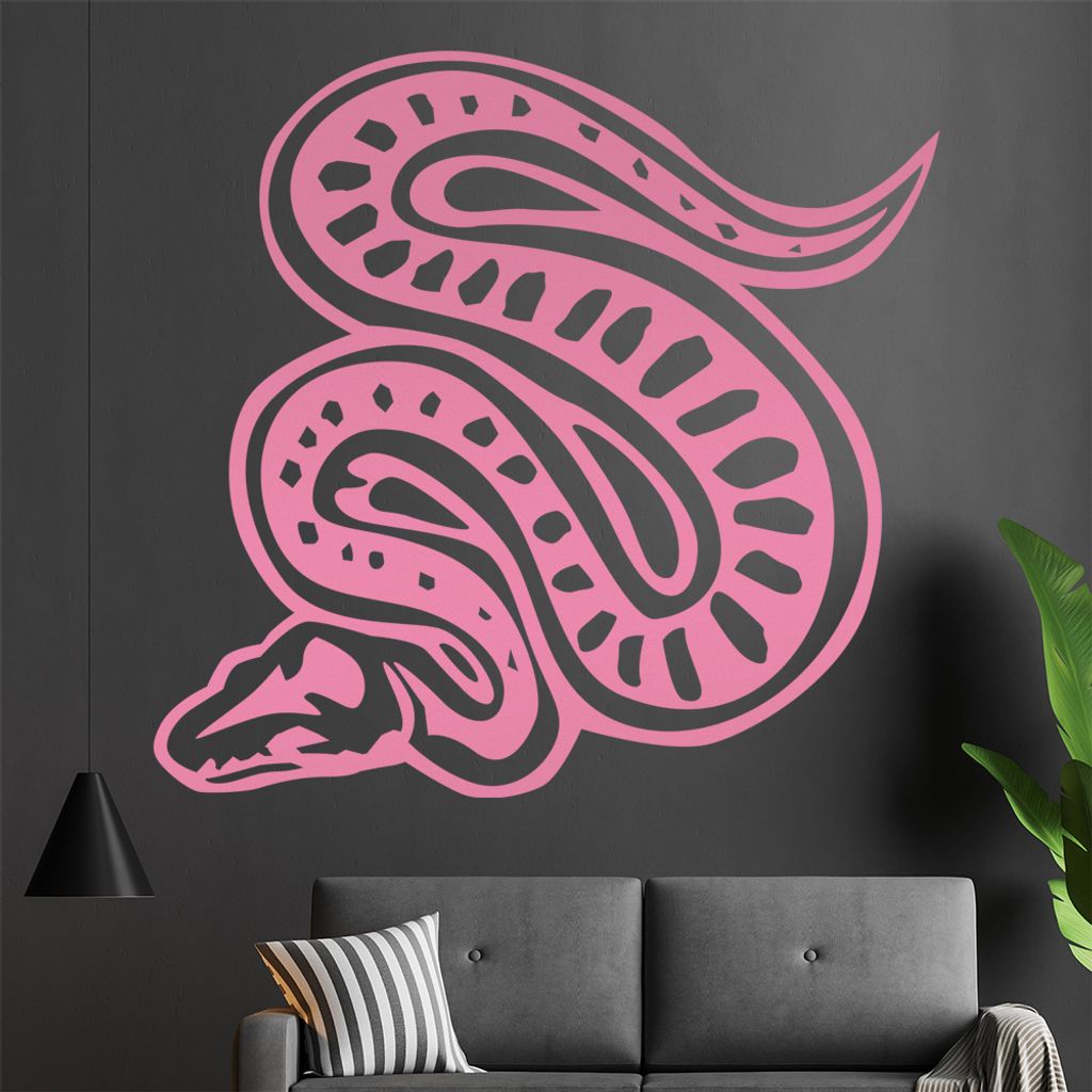 Schlange Wandtattoo in 6 Größen - Wandaufkleber Wall Sticker - Dekoration, Küche, Wohnzimmer, Schlafzimmer, Badezimmer