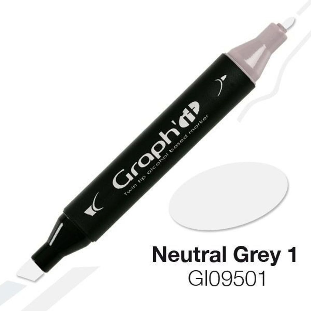Graph'It Marker mit Doppelspitze - Neutralgrau 1