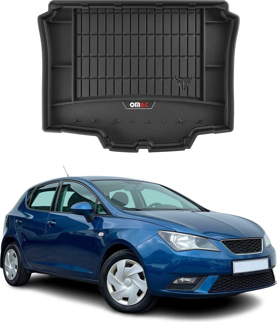 OMAC Gummi Kofferraumwanne für Seat Ibiza SC 2008-2017 TPE Laderaumwanne Schwarz