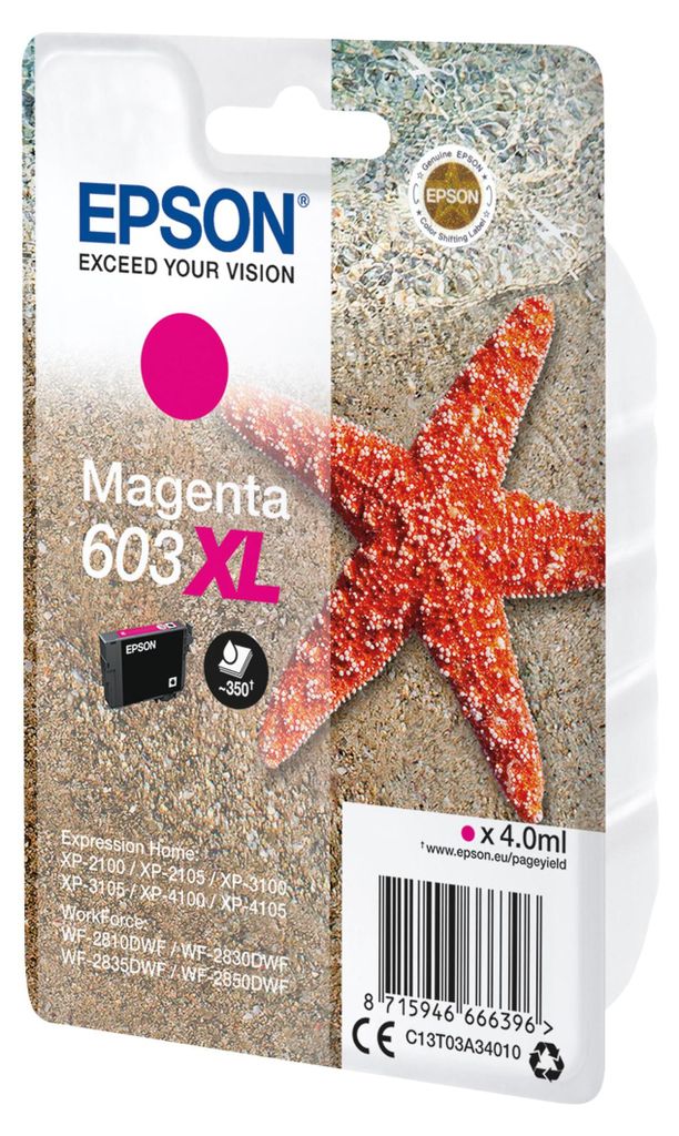 Epson Singlepack Magenta 603XL Ink, Vysoký (XL) výnos, Obrázok produktu 
