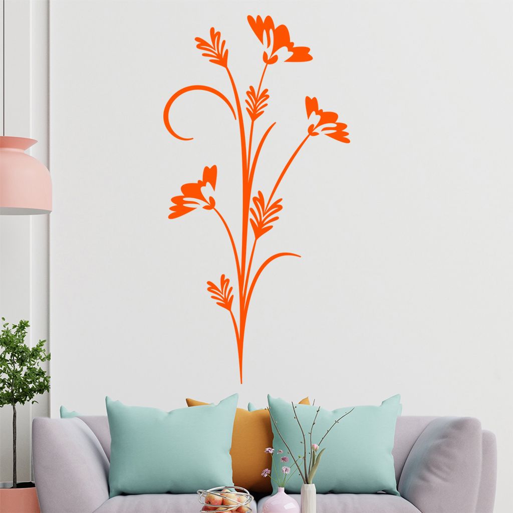 Wiesenblume Wandtattoo in 6 Größen - Wandaufkleber Wall Sticker - Dekoration, Küche, Wohnzimmer, Schlafzimmer, Badezimmer