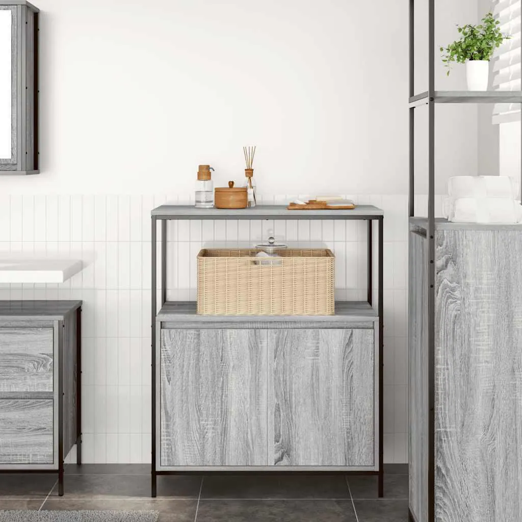 Mobile Bagno Design Grigio Sonoma 76,5 cm | Eleganza Materica - 3