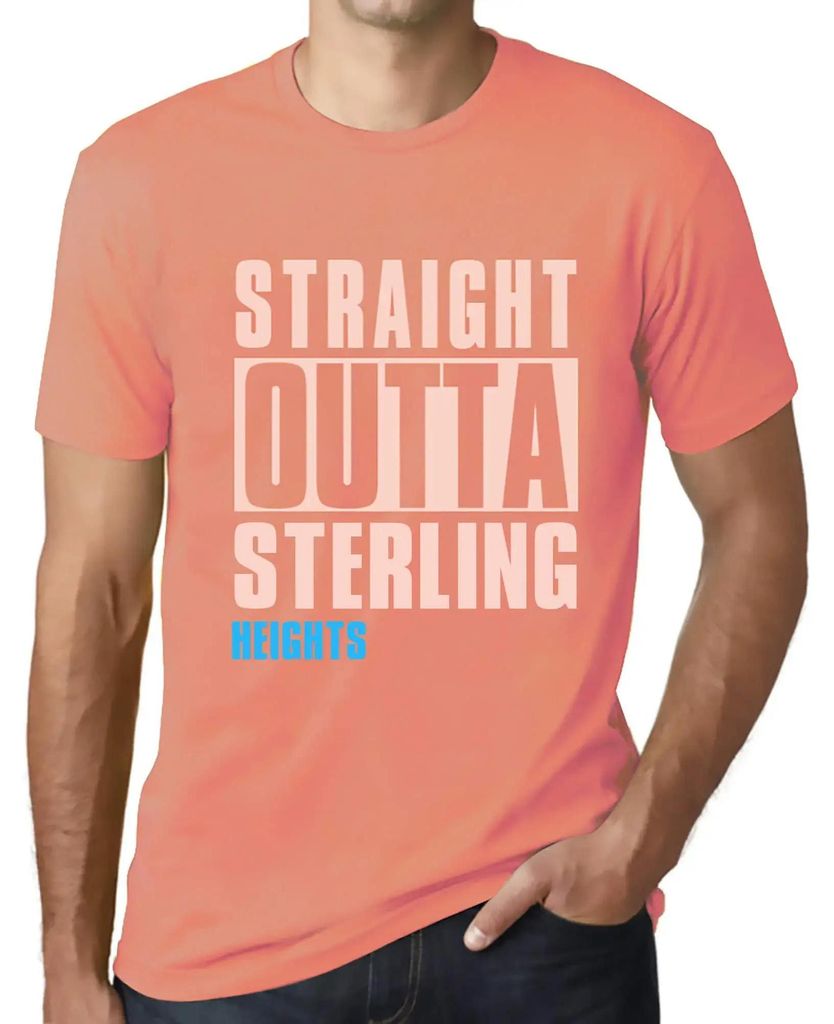 Herren Grafik T-Shirt Direkt aus den Sterling Heights – Straight Outta Sterling Heights – Öko-Verantwortlich Vintage Jahrgang Kurzarm Lustige ...