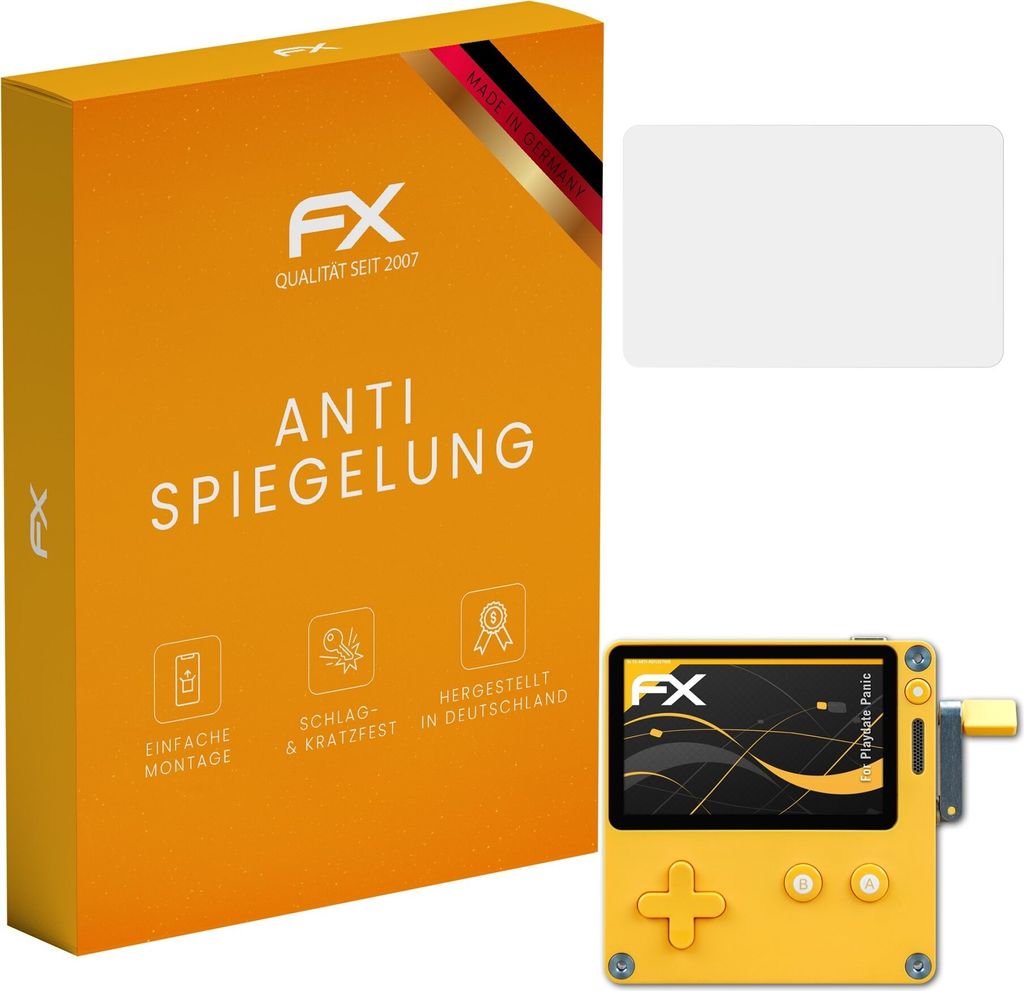 atFoliX FX-Antireflex 3x Schutzfolie kompatibel mit Playdate Panic Displayfolie