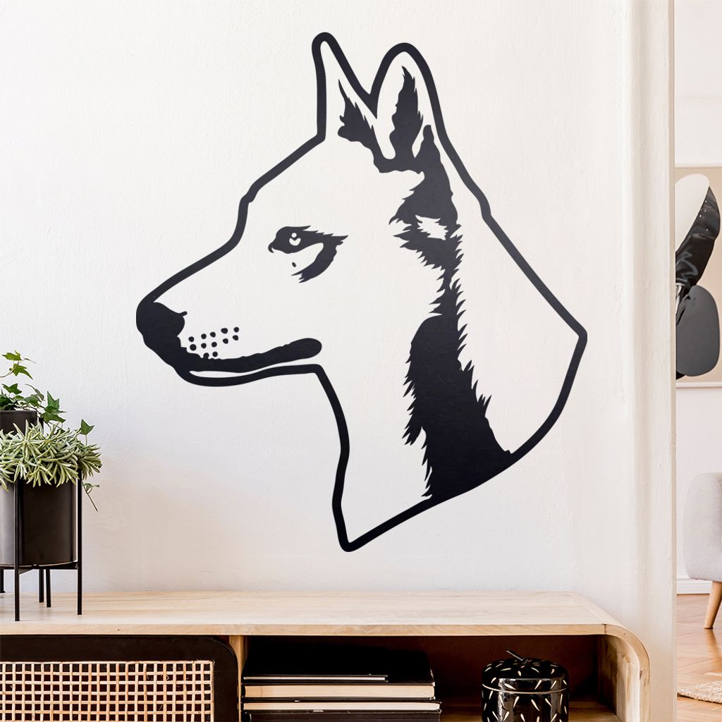 Canaan Dog Hund Wandtattoo Wandaufkleber Wall Sticker - Dekoration, Küche, Wohnzimmer, Schlafzimmer, Badezimmer