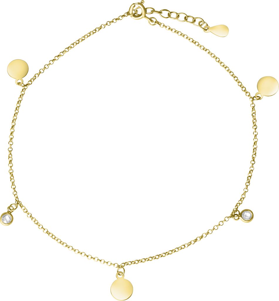 V Armband 925/- Sterling Silber 17+2cm gelb Zirkonia 354260069-1