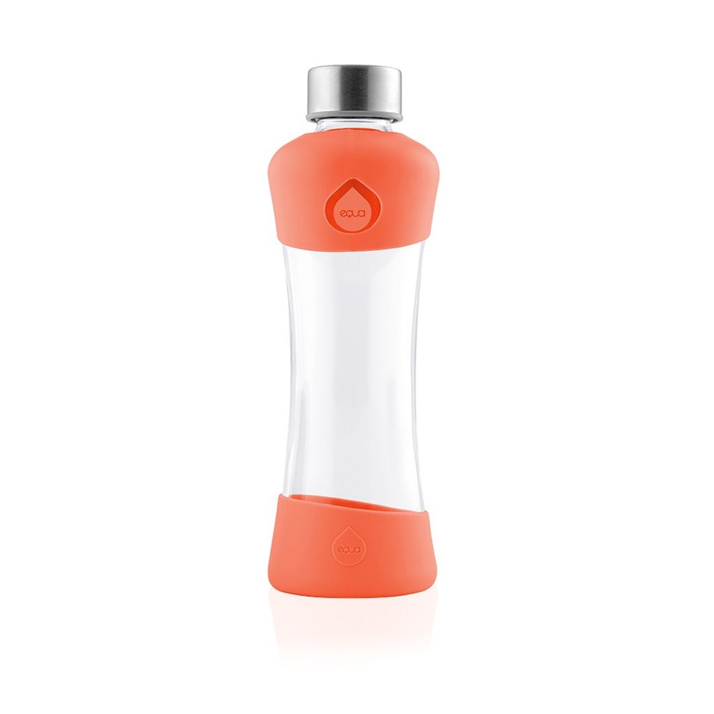 Equa Trinkflasche aus Glas Flowerhead Active Tangerine 550ml