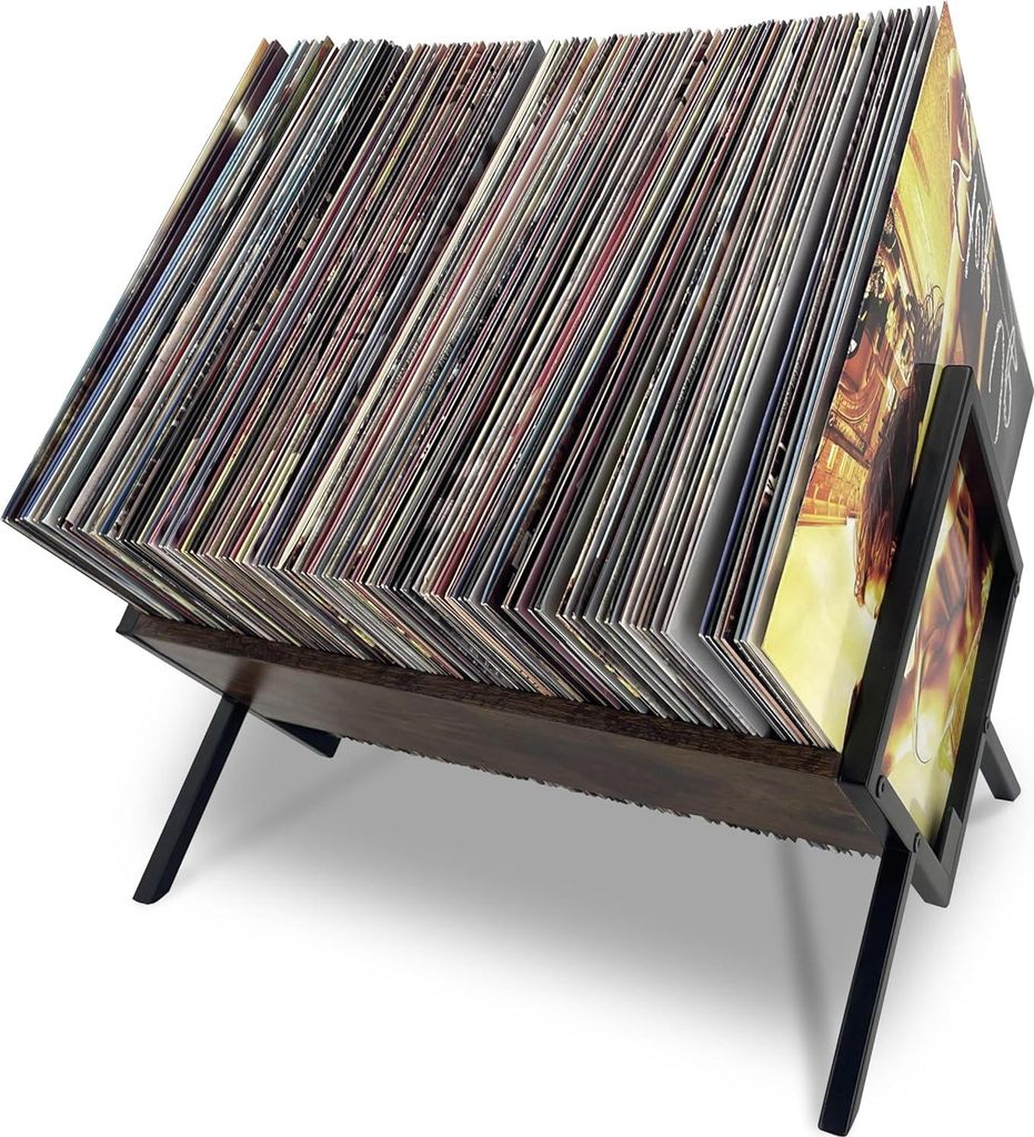 Aufbewahrungshalter für Schallplatten - 12" Albumhalter Displayständer - Aufbewahrung für Bücher und Platten - Vinyl LP Aufbewahrungsorganizer ...