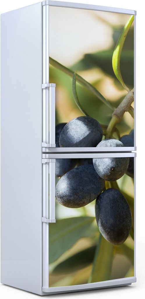 Kühlschrankdekoration 70x180 cm Aufkleber auf dem Kühlschrank - Oliven Motive