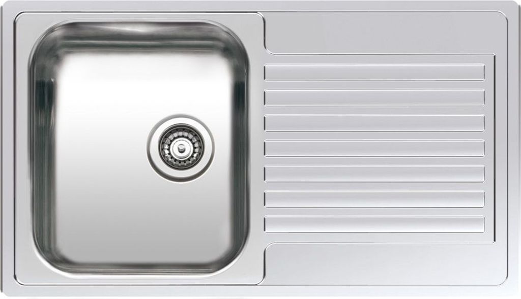 REGINOX R24065 Spüle CENTURIO L10-CC Edelstahl poliert ohne Überlauf / Clean & Care / Auflagespüle / Flächenbündig / Unterbau