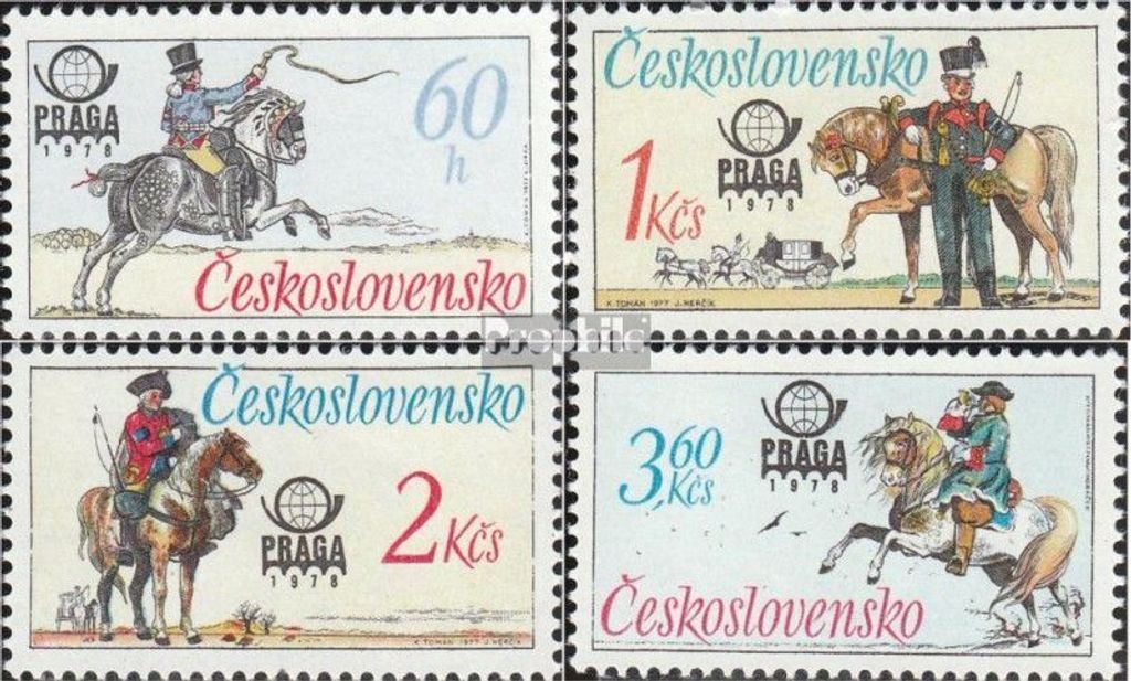 Briefmarken Tschechoslowakei 1977 Mi 2377-2380 (kompl.Ausg.) postfrisch Briefmarkenausstellung