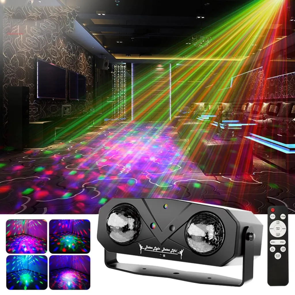 Projecteur Double Tête 12W en Aluminium Robuste Effets Lumineux Bar