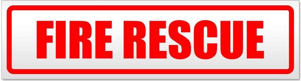 Kiwistar - Autoaufkleber - Rot - 45 x 12 cm - Fire Rescue - Hinweis Aufkleber Sticker für Auto, Kfz, Fahrrad, PKW, LKW