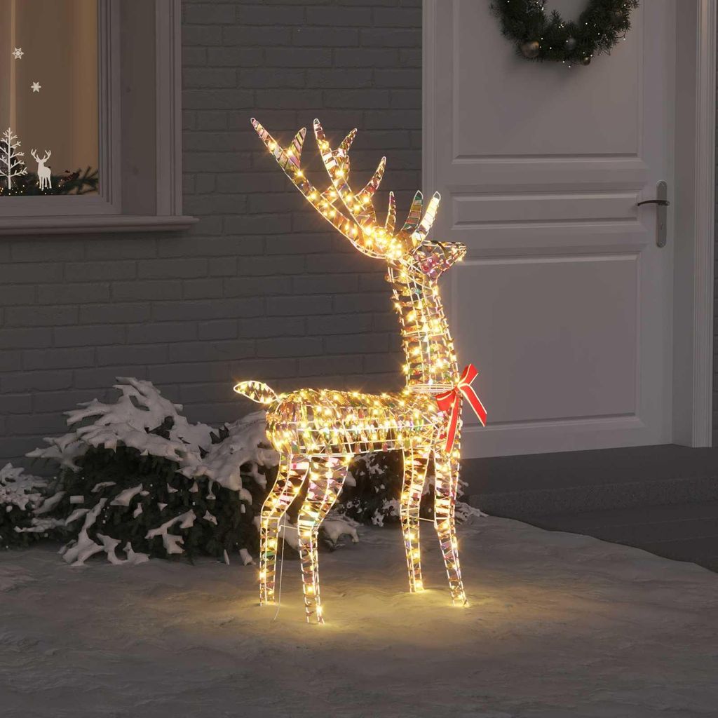 vidaXL 3D Rentier mit 140 LEDs Warmweiß 128 cm PET Produktbild 