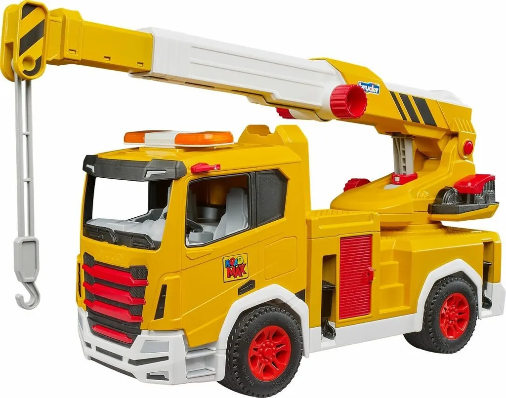 Bruder 03471 ROADMAX Camion-grue Incassable pour Petits Mains Agiles