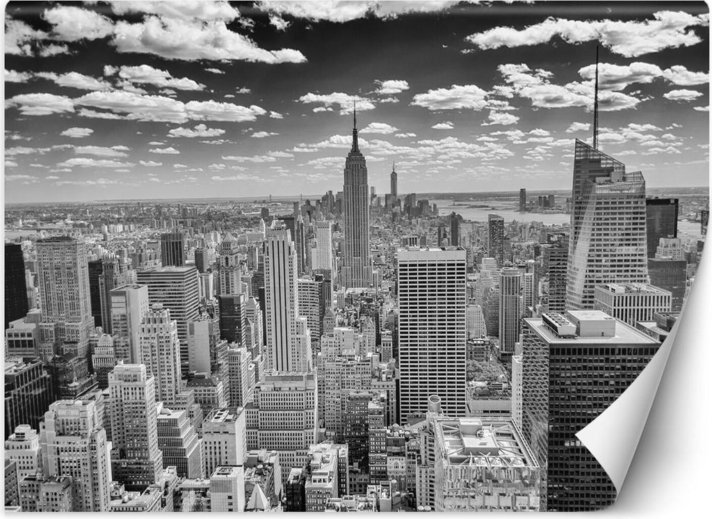 Vlies fototapete Skyline von Manhattan 254x184 cm Feeby Grau inkl. Kleber einfache Montage