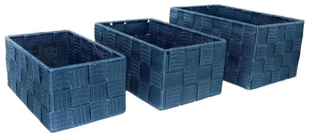 3er-Set geflochtene Aufbewahrungsboxen für Badezimmer Produktbild 