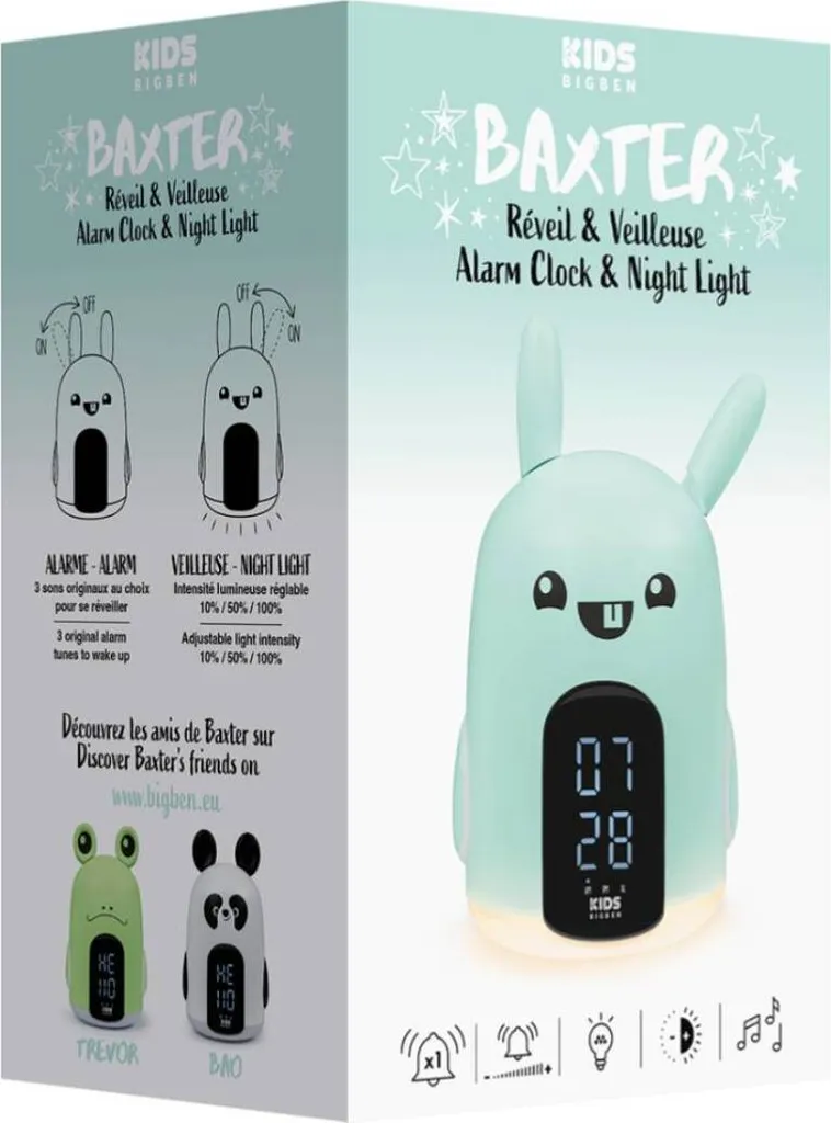 Réveil Éducatif Lapin pour Enfant avec LED Bleu et Alarmes Buzzers - 4
