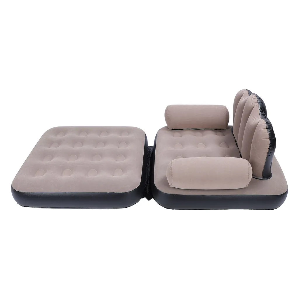 Canapé convertible gonflable 2 places, matelas d'appoint portable café