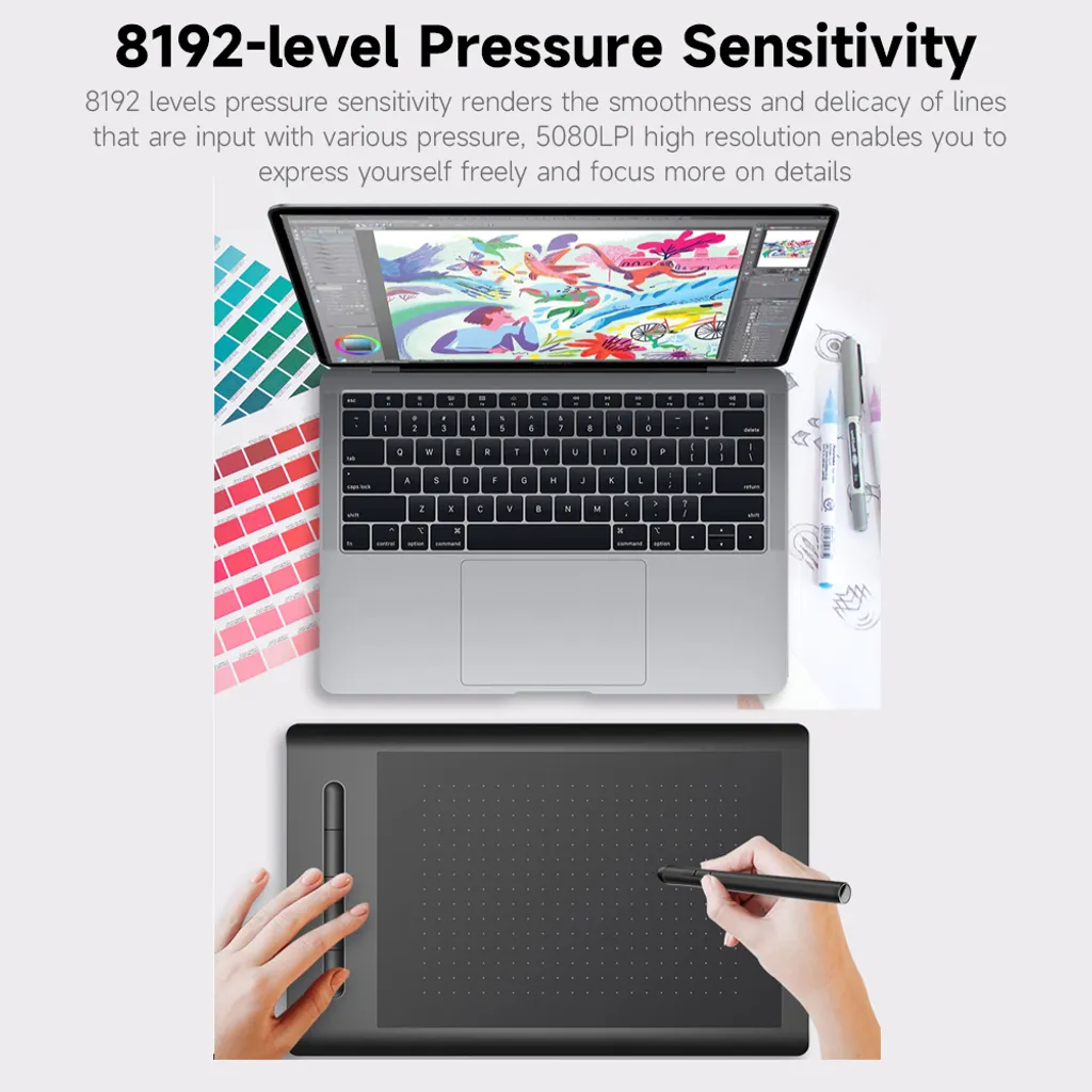 Tablette graphique sans fil pour dessiner avec précision sans latence