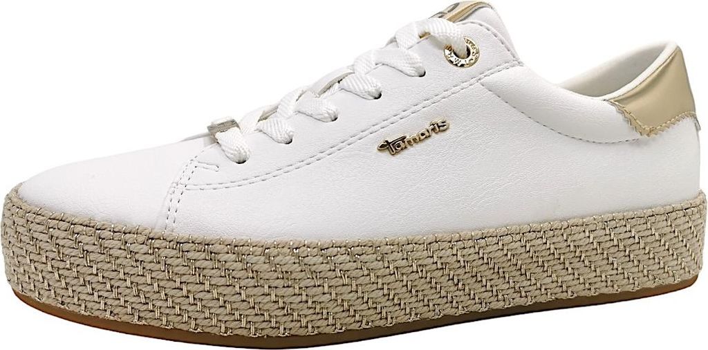 Tamaris  Damenschuhe sportlicher Schnürer Weiß Freizeit Productafbeelding 