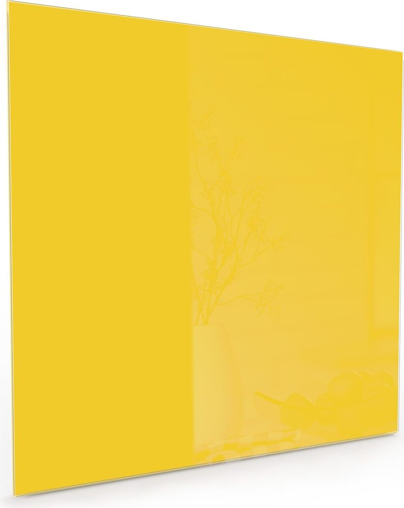 Küchenrückwand Spritzschutz Glas mit Motiv Oranger Hintergrund II 40 x 40 cm
