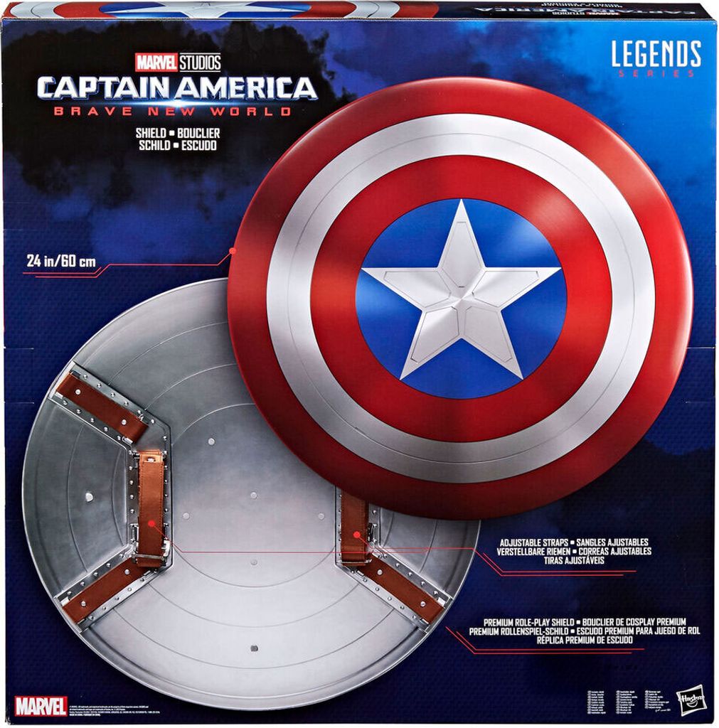 Hasbro Falcon And The Winter Soldier Captain America Der Mar-replik-schild Rot Rot One Size