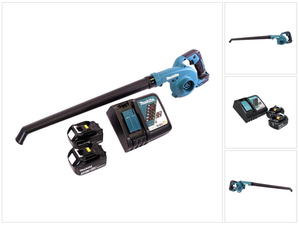 Makita DUB 186 RF Akku Gebläse Laubbläser 18 V + 2x Akku Produktbild 