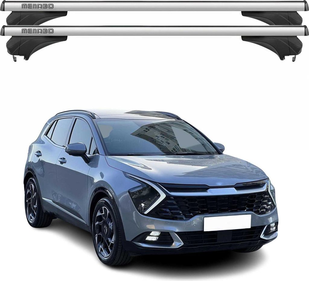 Menabo Dachträger Grundtäger für KIA Sportage NQ5 2021-2025 Aluminium Silber 2x