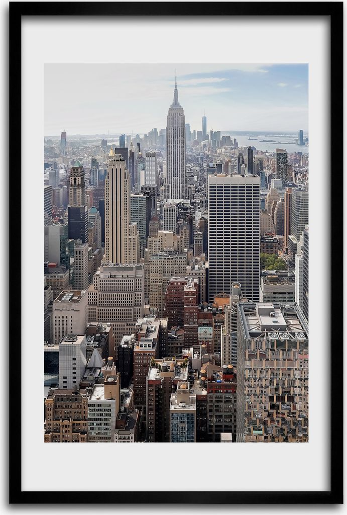 Bild - Bilderrahmen - 40 cm x 60 cm - MDF - Rahmen - Wandkunst - New York