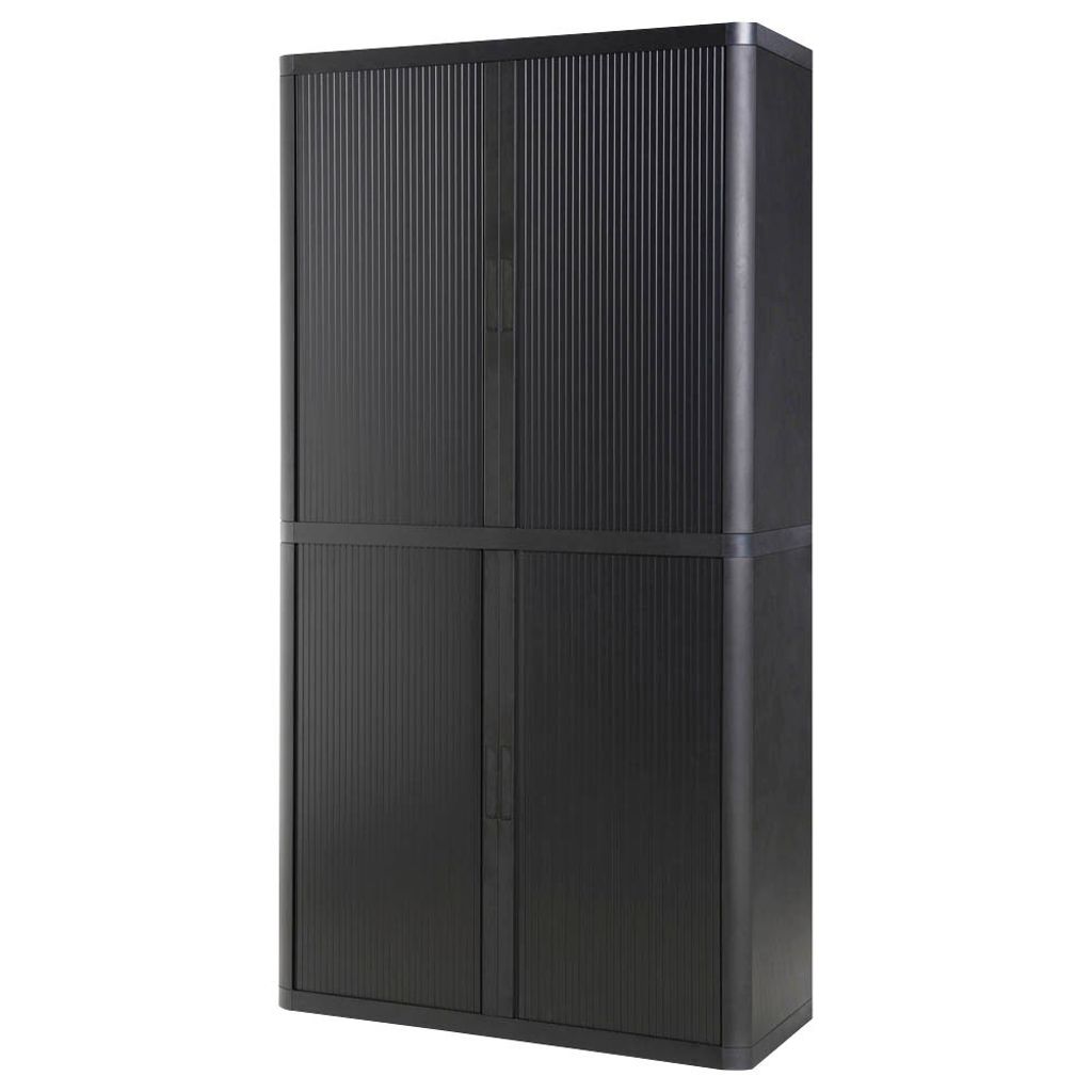 PAPERFLOW Rollladenschrank schwarz ohne Fachböden 110,0 x 41,5 x 204,0 cm