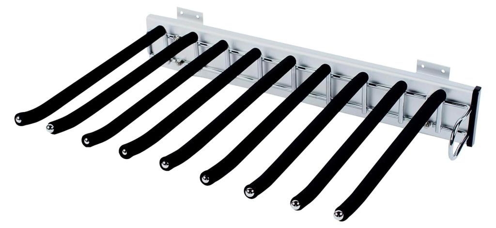 Edelstahl Hosenaufhängung, Hosenauszug Hosenhalter Hosenbügel ausziehbar Schrankzubehör Ausziehbarer mit rutschfeste Beflockung 46 * 32.6cm