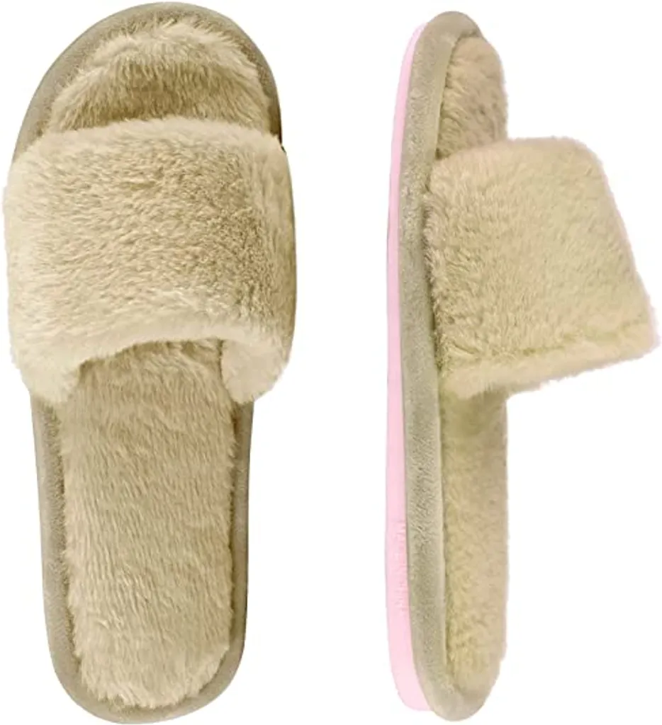 Kuako Hausschuhe Damen - Kuschelige Winter-Pantoffeln Mit Memory Foam