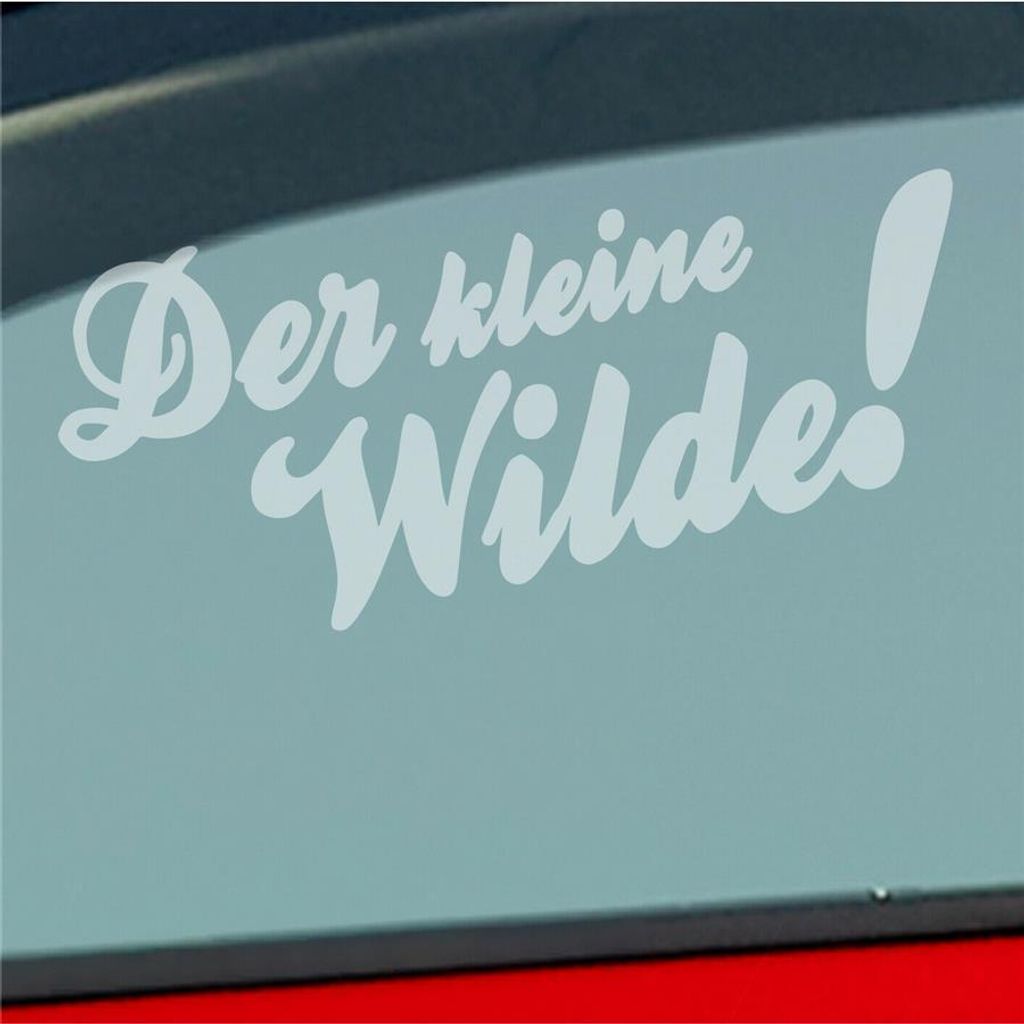 Auto Aufkleber Der kleine Wilde! Car Tuning Motorrad 18x8 cm Milchglas Sticker Heckscheibenaufkleber