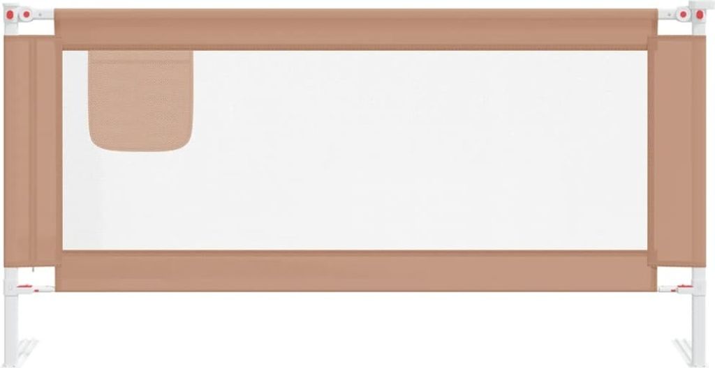 Barrière De Sécurité De Lit Enfant 190x25 Cm – Tissu Polyester, Réglable En Hauteur – Pour Matelas De 3 à 25 Cm D’Épaisseur