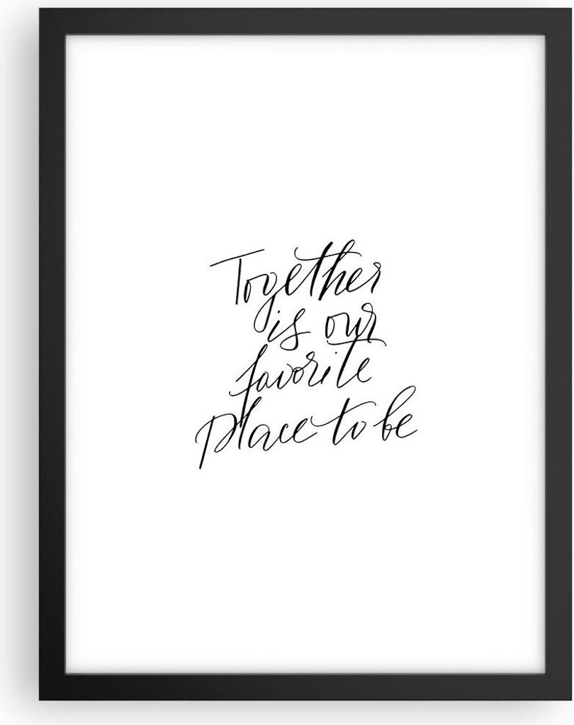 Gerahmtes Poster - Schwarzer Rahmen - Gemeinsam unser Ort - 30x40 cm - Wand Bild - Wanddeko - Wandbilder - Kunstposter - Wandposter - Bilderrahmen ...