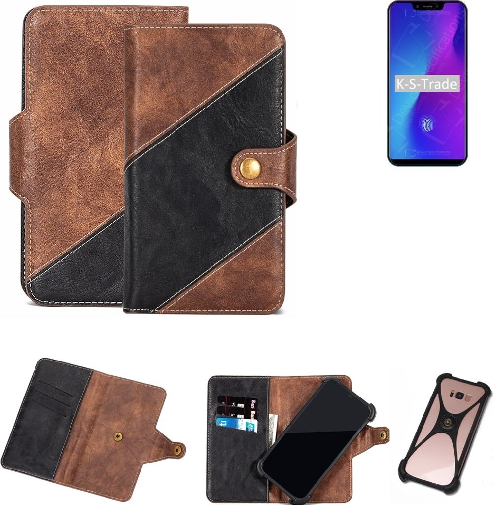 K-S-Trade Handy Hülle Schutz Hülle Schutzhülle Bookstyle Case kompatibel mit Leagoo S10 Handy Cover Hülle Schutztasche 1x