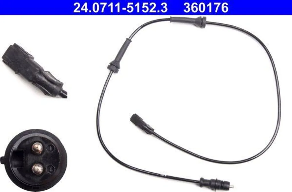 ATE 24.0711-5152.3 Sensore ABS Ruota Renault Scenic Megane OE 8200296571