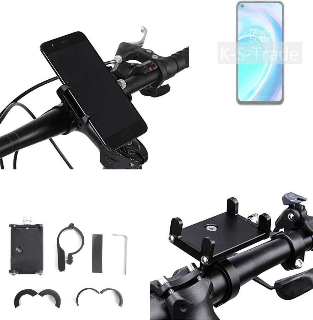 K-S-Trade Handyhalterung für das Fahrrad kompatibel mit OnePlus Nord CE 2 Lite 5G Halter Lenkstange Fahrradhalterung Motorrad Bike Mount Befestigung