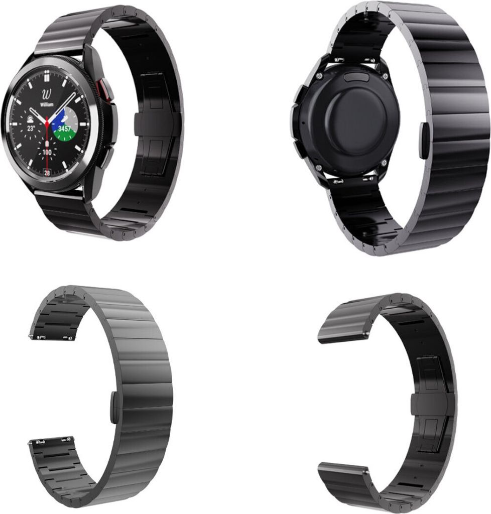 Für Samsung Galaxy Watch FE 6 5 4 Normal Pro Classic alle Größen Deluxe Stahl Armband