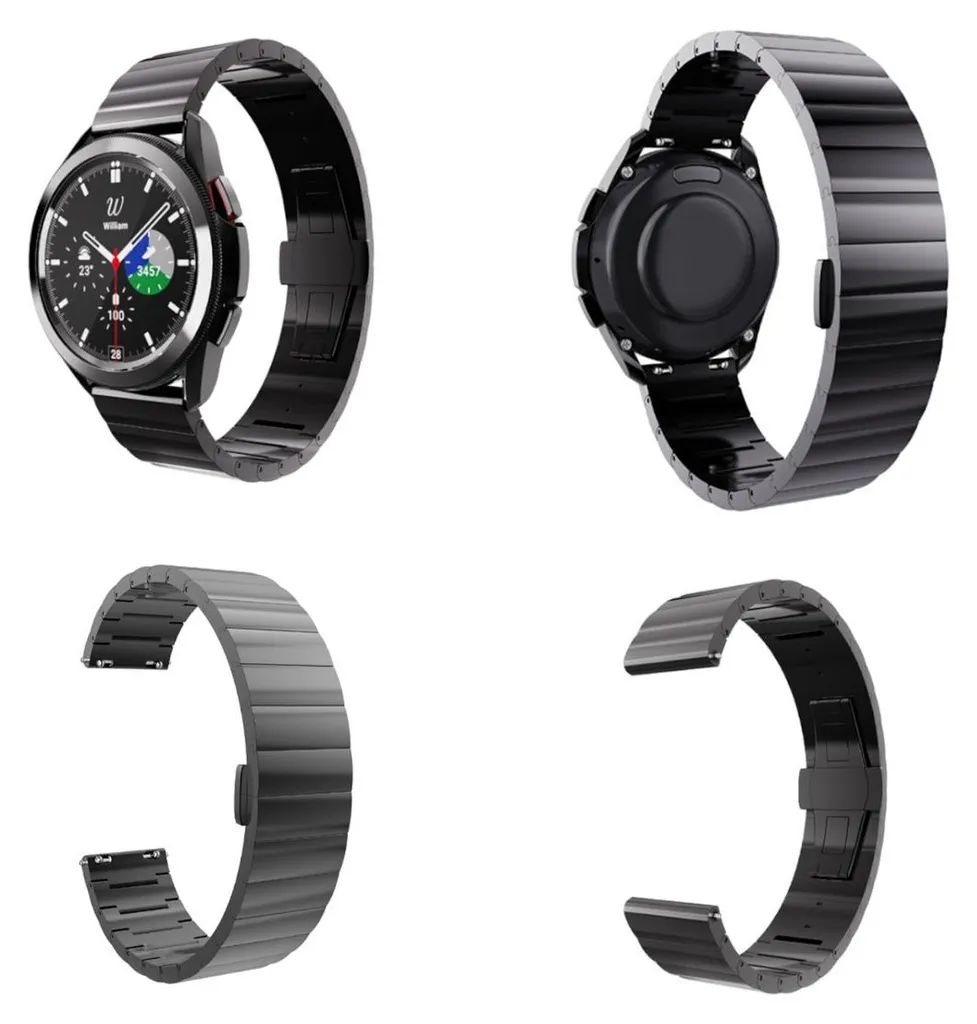 Bracciale Acciaio Deluxe per Samsung Galaxy Watch 6 5 4 Classic Pro