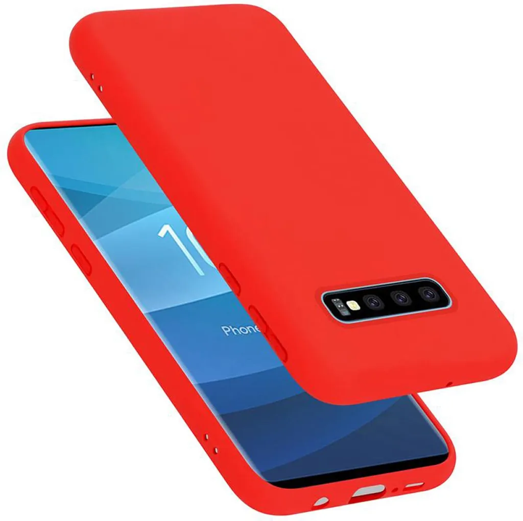 Cadorabo custodia protettiva per Samsung Galaxy S10 PLUS in rosso custodia del telefono cellulare Custodia Cover TPU Etui