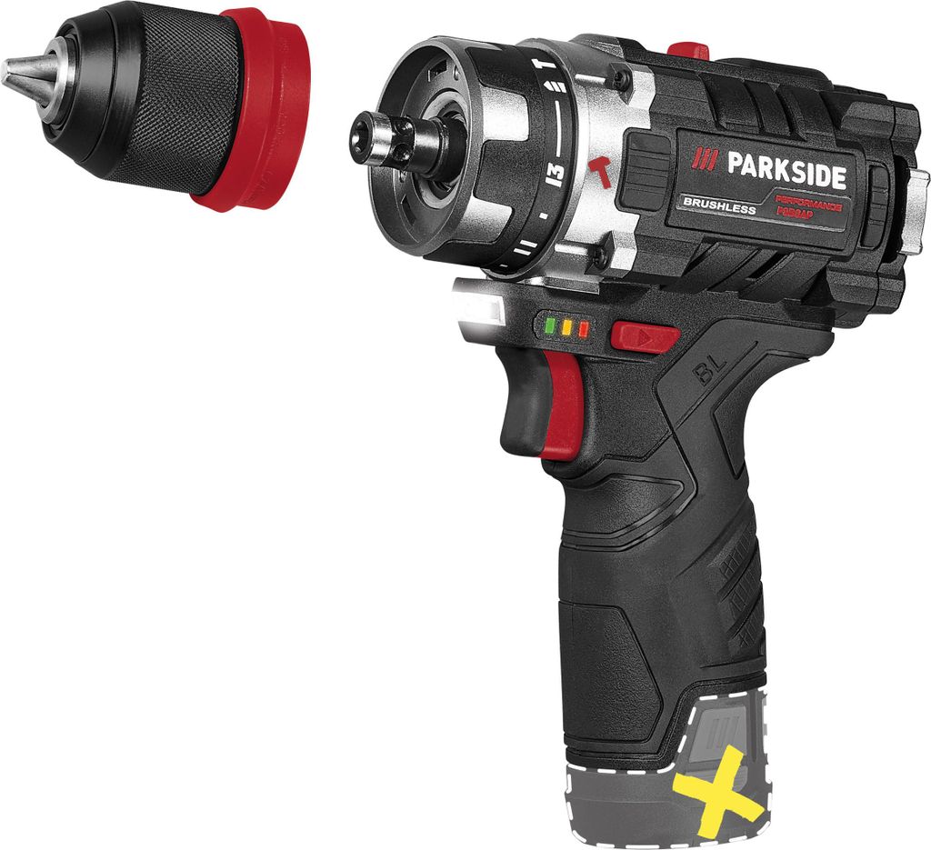 PARKSIDE PERFORMANCE® 12 V Akku-Schlagbohrschrauber »PSBSAP Produktbild 