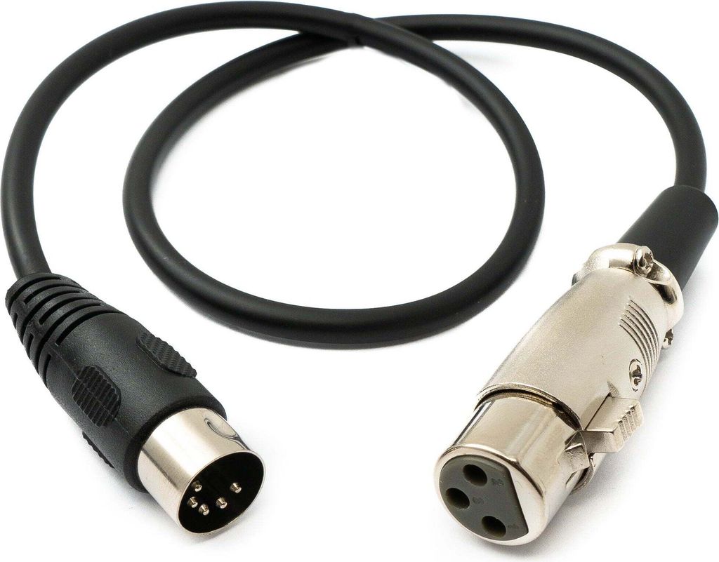 SYSTEM-S Audio Kabel 50 cm XLR 3 polig Buchse zu DIN 5 Produktbild 