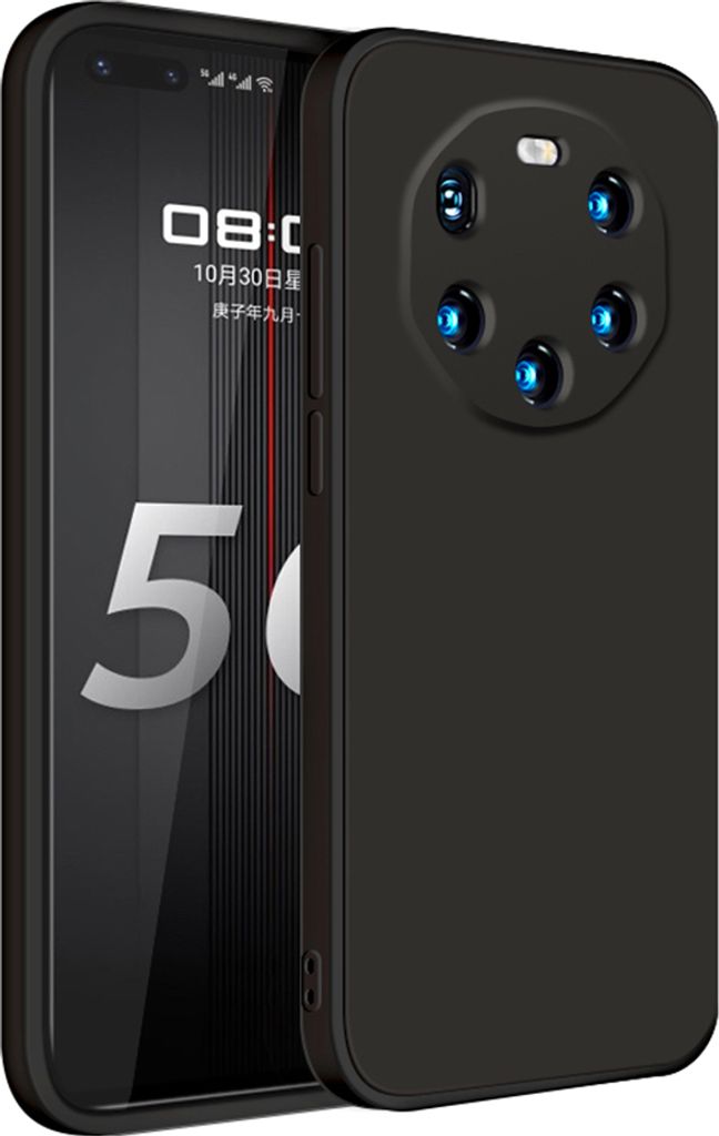 Huawei Mate 40 RS Hülle, LaimTop Slim Liquid Silikon Gel Gummi Schutzhülle für Huawei Mate 40 RS Schwarz