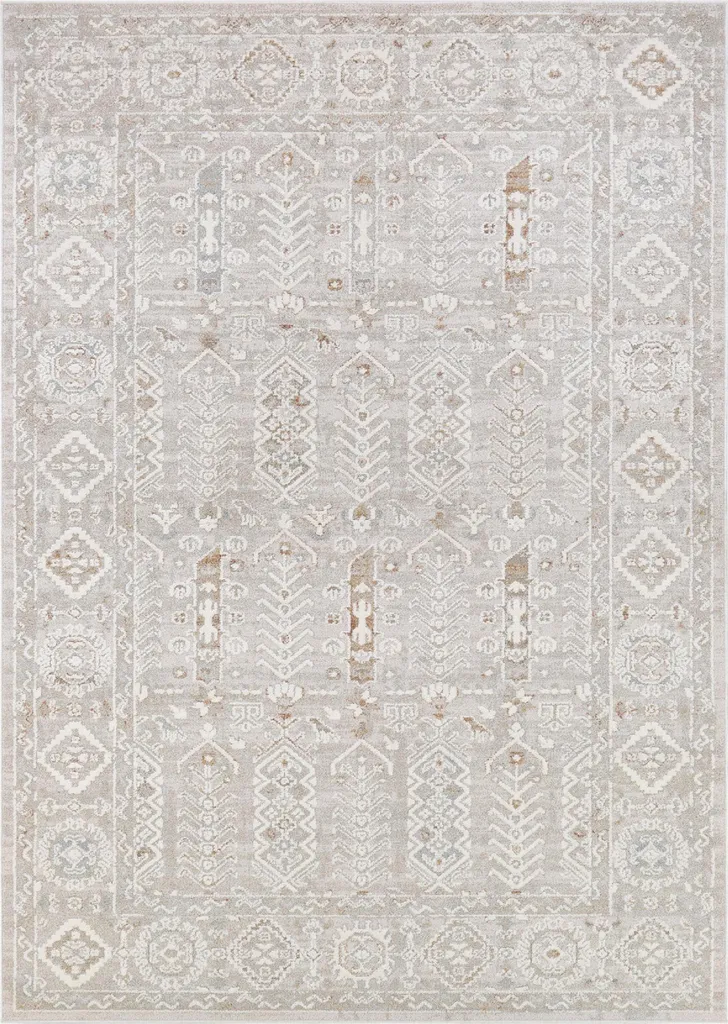 Grand Tapis de Salon Moderne Beige et Crème Style Scandinave 160x230